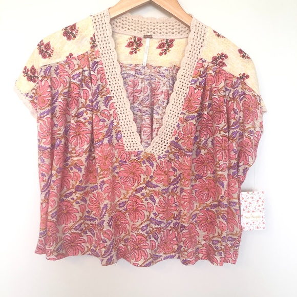 NWT Free People Leilani Floral Printed Top XS - Picture 7 of 7